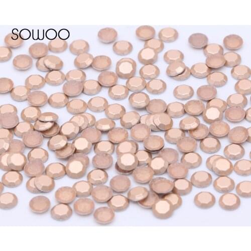 1440pcs/lot lead free Hot Fix Studs Special light gold(Frosted) Wholesales Hot Fix nailhead Iron On Rhinestud baby rhinestone