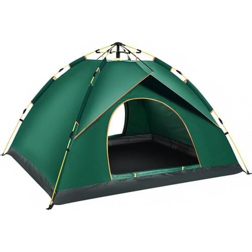2*2.2m Specification 2 Use Army Green Outdoor 3-4 Persons Double-layer Double-door Automatic Tent Safe And Comfortable Tent