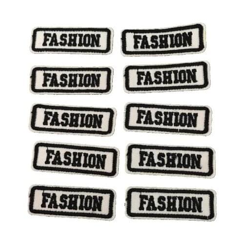 20 Pieces/lot Small FASHION Patches Iron on Clothes Patch DIY Letters Embroidered Applique Badge Decoration Stickers Accessories