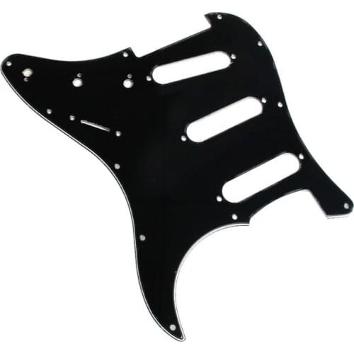 3 Ply Electric Guitar Pickguard Black Scratch Plate For Strat Stratocaster New
