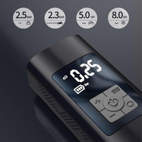 Car Air Compressor Electric Portable Wireless Inflatable Tire Inflator Air Pump Rechargeable for Car Motorcycle Bike Tyre Pump