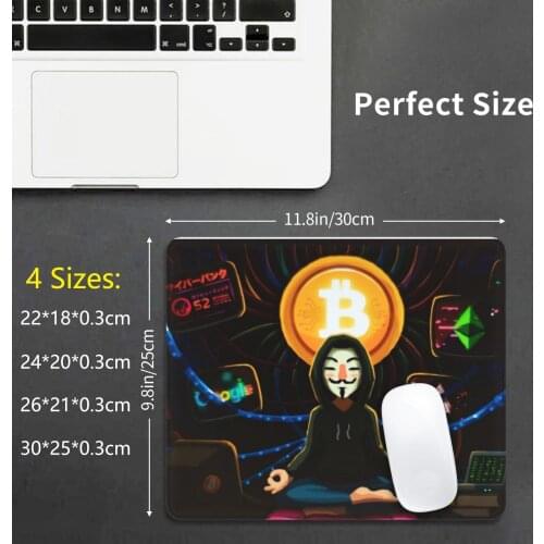 Bitcoin Anonymous Mouse Pad DIY Print Bitcoin Blockchian Cryptocurrency