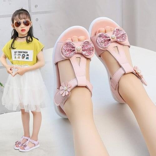 Childrens princess single shoes Kids Girl Fashion Mini Melissa bow Jelly Shoes Summer Baby PU cany shoes Beach casual sandals