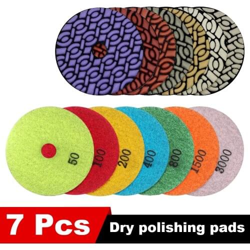 New pattern 4 inch 100mm flexible diamond dry polishing pads dry grinding disc for granite marble Engineered stone counter-top