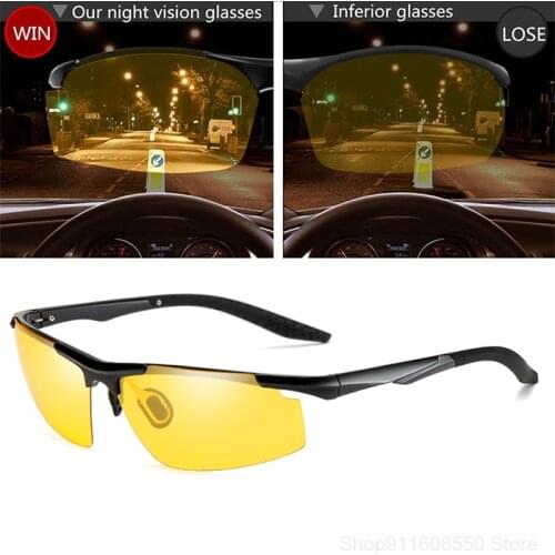 GOZLUGU High-end Night sight Driving Glasses Day and night Glasses Light Weight UV400 Protection Driving Glasses