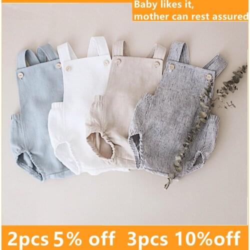 Newborn Kids Bodysuit Baby Boy Girl Clothes Jumpsuit Sunsuit Outfits Sleeveless Backless Solid Outfits Clothes Baby Clothing