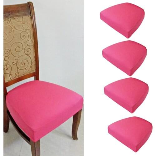 Pack of 4 - Stretchable Seat Cover for Dining Room Chairs, Only Seat Slipcovers