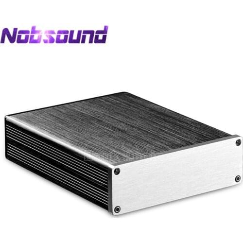 Nobsound Mini Aluminum Enclosure Digital Amplifier Chassis DIY W132*H42*D169mm