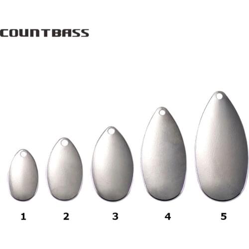 50pcs Size 1,2,3,4,5 Nickel Plating Steel Smooth Indiana Spinner Blades Nickel Finish, DIY Fishing Lures, Tackle Craft