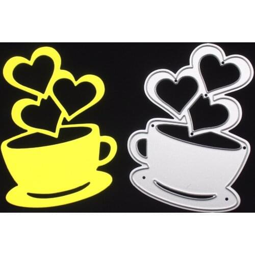 YINISE 509 Coffee Cup Metal Cutting Dies For Scrapbooking Stencils DIY Album Cards Decoration Embossing Folder Die Cuts Template
