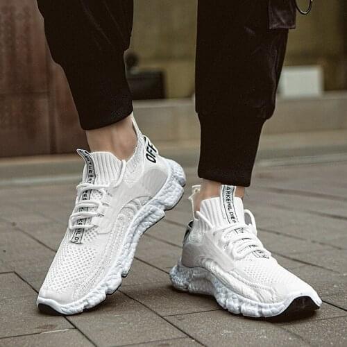 Mens Shoes 2021 Summer Breathable Fly Mnetting Tidal Shoes Leisure Spring Running Sneakers