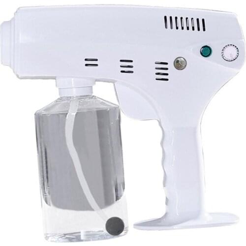 Handheld Atomization Disinfection Fog Machine Stage Smoke Machine Blue Light Nano Spray Gun Hair Spray Machine 220V 110V USB