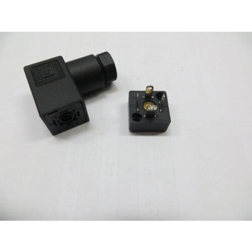 Solenoid Valve Plug + Socket Junction Box Connector Din43650 C- Type Foot Distance 9.4mm Four-Core Set DIN43650