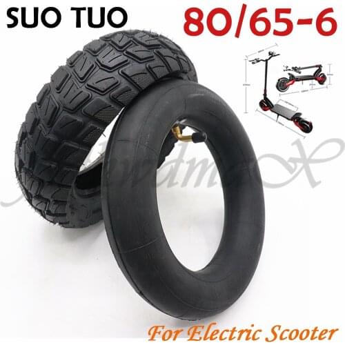 SUO TUO New 80/65-6 Inner Outer Tyre for Electric Scooter E-Bike 10x3.0-6 Thicken Widen Hard Wear-resistant Road Tire Inner Tube