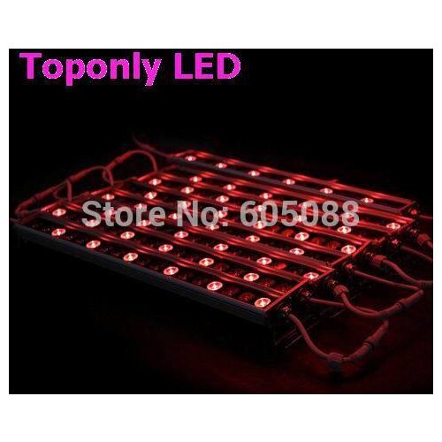 IP65 outdoor 0.5m linear led bar wall washer with 18pcs 1w Edison led bulbs DC24v R/G/B/W/Y/RGB colors led landscape lighting