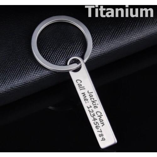 Titanium Drive Safe Custom Lettering Anti-lost Car Keychians Card Trinket Key Rings Holder for Ultra Durable Christmas Gifts