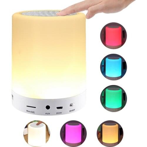 Smart Wireless Bluetooth-compatible Speaker Player Touch Pat Light Portable Night Light Speaker Touch Control Bedside Table Lamp