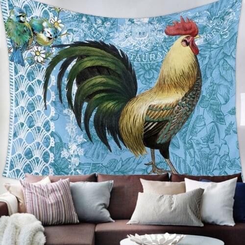 Animal Rooster Vintage Background Tapestry Wall Hanging Living Room Decor Wall Hanging Tapestry Yoga Mat Home Decor Art