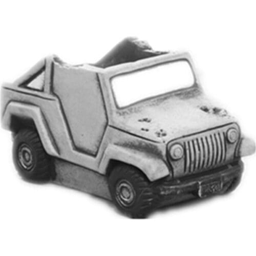 Off-road Cement Vehicles Shape Flowerpot Silicone Pot Mold for Balcony Decoration Tools Desktop Ornament Concrete Planter Molds