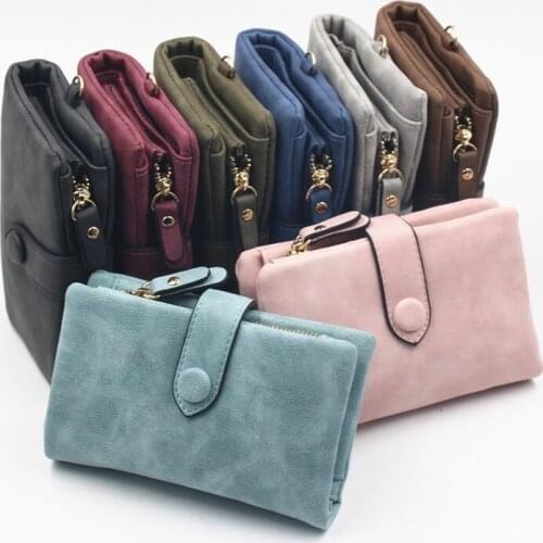 Women Frosted Zipper Wallet Multi-Function Ladies Short Coin Purse High Capacity Multiple Card Position Money Bag Mini Wallet