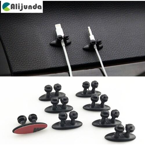 8 Pcs Car Charger Line Buckle Clamp Headphone / USB Cable Car Clip Plastic Car Accessories for Volkswagen vw POLO Tiguan Passat