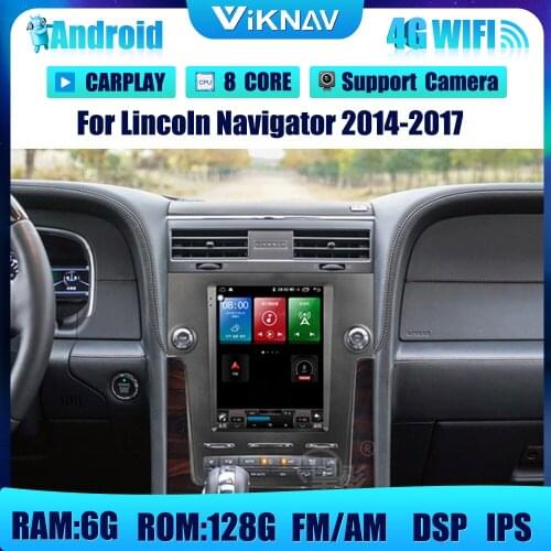 2Din 10.5inch Android 10.0 car Radio GPS navigation For Lincoln Navigator 2014-2017 Car Vertical Screen DVD Multimedia Player