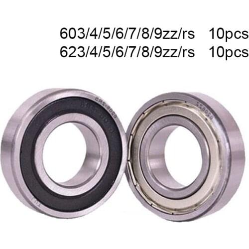 Free shipping 10pcs bearing 603 604 605 606 607 608 609 623 624 625 626 627 628zz 2RS