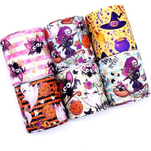 Free shipping 50 yard cartoon printed grosgrain ribbon 32065