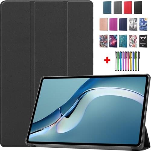 Tablet Cover For Huawei Matepad Pro 12.6 Case WGR-W09 WGR-W19 WGR-AN19 TriFold PC Funda For MatePad Pro 12.6 inch 2021 Case +Pen