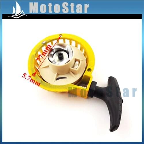 Yellow Aluminum Kids ATV Pull Start Recoil Starter Part For 2 Stroke 47cc 49cc Engine Pocket Bike Mini Moto Dirt Quad