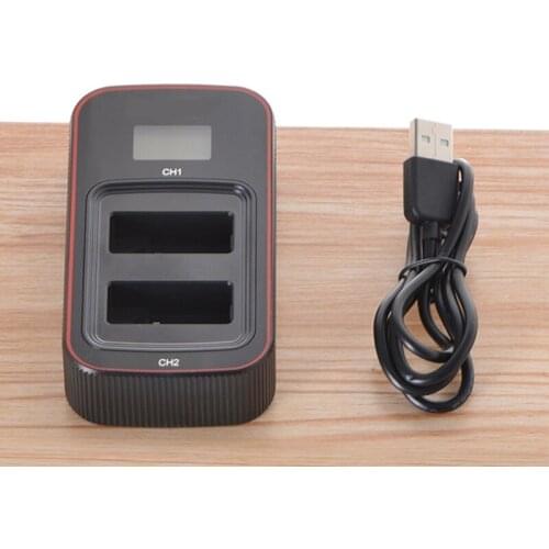 Double Channel Battery charger LCD display Charger for Go Pro HERO 9 Black with Type C/USB Charging Cable Battery Charger 9