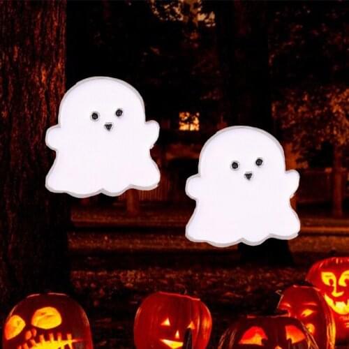 Ghost Enamel Pins Happy Boo Brooches Goth Gothic Metal Badges for Bag Clothes Backpack Hats Cute Halloween Jewelry