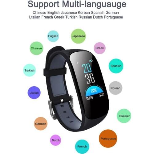 Fitness Bracelet 0.96'' Smart Wristband Heart Rate Blood Pressure Test Smart Bracelet Health Tracker Smart Band for Ios Andriod