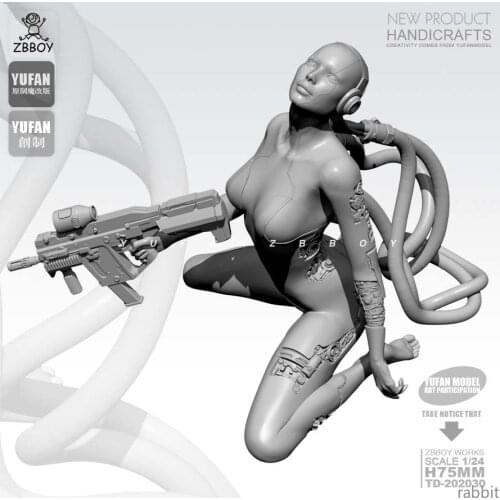 1/24 Resin Figure Kits policewoman resin Future Combat Soldier Model Self-assembled TD-202030