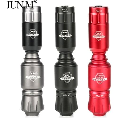 Permanent Makeup Rocket Mini Tattoo Machine with Wireless Mini Tattoo Power RCA Connector Mix 20pcs Cartridge Needles Set