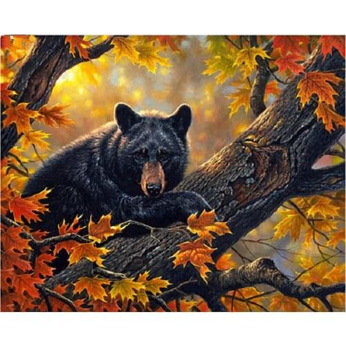 MHD 5D Diamond painting cross stitch kits bear diamond embroidery animals diamond mosaic icons rhinestone pictures