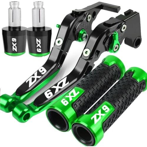Motorcycle CNC Aluminum For KAWASAKI ZX9 1994-1997 Brake Clutch Levers Handlebar Handle Grips Ends ZX-9 ZX 9 1995 1996 1994 1997