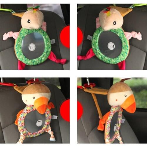 Adjustable Mirrors Safety Car Back Seat Baby Toys Cute Cartoon Reverse Seat Mirror For Children Easy View Mirror Toys For Kids
