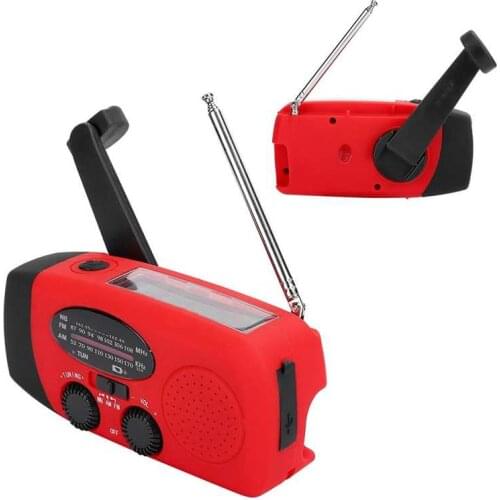ABS Hand Crank Generator Electricity Solar LED Light Emergency Charger Wind/solar light/Dynamo Powered AM/FM Radios with NOAA