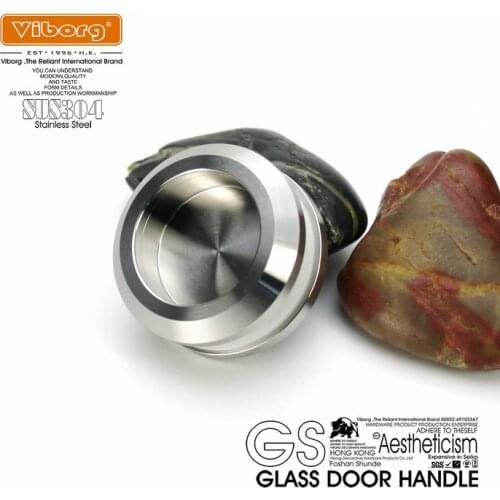 VIBORG Deluxe SUS-304 Stainless Steel Casting Sliding Glass Door Handle Frameless Shower Door Handle
