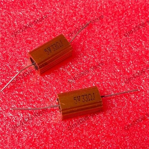 RX24-5W 33R 33RJ Power Metal Shell Case Gold Aluminium Case Wirewound Resistor 5W 33ohm 5% Automobile LED lamp resistors