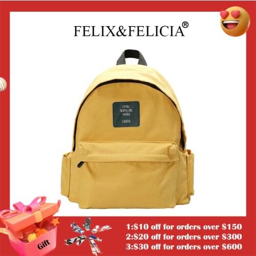 FELIX&FELICIA Women Fashion Backpacks For 2021 High Quality Designer Shoulder Canvas School Teenager Large Capacity Travel Bags