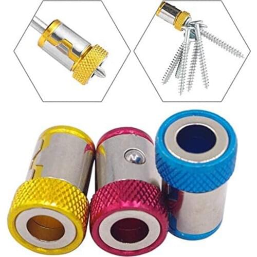 Universal Magnetic Ring 1/4” Metal Screwdriver Bit Magnetic Ring For 6.35mm Shank Anti-Corrosion Drill Bit Magnet Powerful Ring