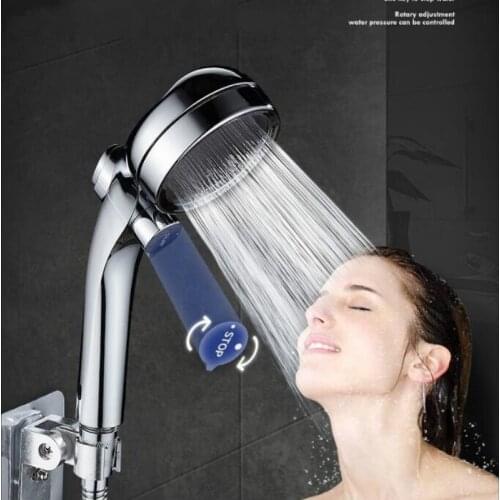 Booster Water Heater Household Set Bath Faucet One-button Water Stop Super Adjustable Water-saving Rain Shower Head Nozzle H8020