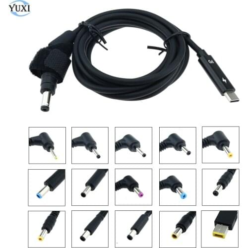 YuXi USB Type-C to DC 5.5*2.1 5.5*2.5 4.5*3.0 7.4*5.0 4.0*1.7 mm Square Male Plug Jack PD Power Charger Adapter Connector Cable