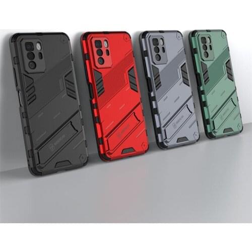 100Pcs/Lot Rugged Armor Hidden Kickstand Phone Case For Xiaomi 11 Lite Ultra F3 X3 For Redmi Note 10 K40 Pro Gaming Cover Coque