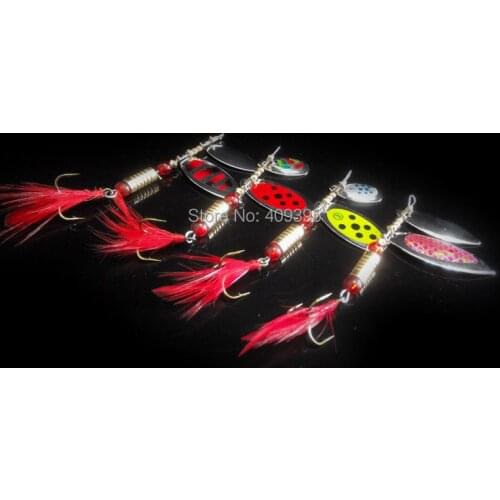 20pcs 6g/8g metal fishing lure fishing spinner mixed colors Free shipping