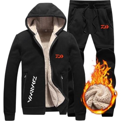 2020 Daiwa Dawa Fleece Fishing Clothing Set Spring Autumn Outdoor Sport Suits Hiking Fishing Shirt And Pants Men Fishing Jackets