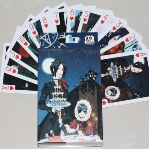54 Sheets/Set Anime Black Butler Poker Cards Comics Character Collection Playing Cards Christmas and New Year gifts