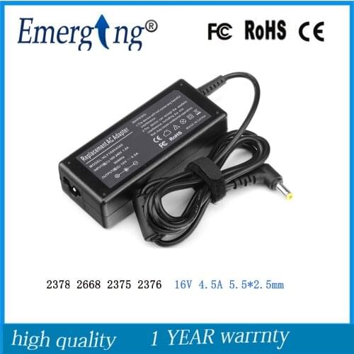 72W 16V 4.5A 5.5*2.5mm Charger Supply Laptop Adapter For Lenovo IBM 2378 2668 2375 2376